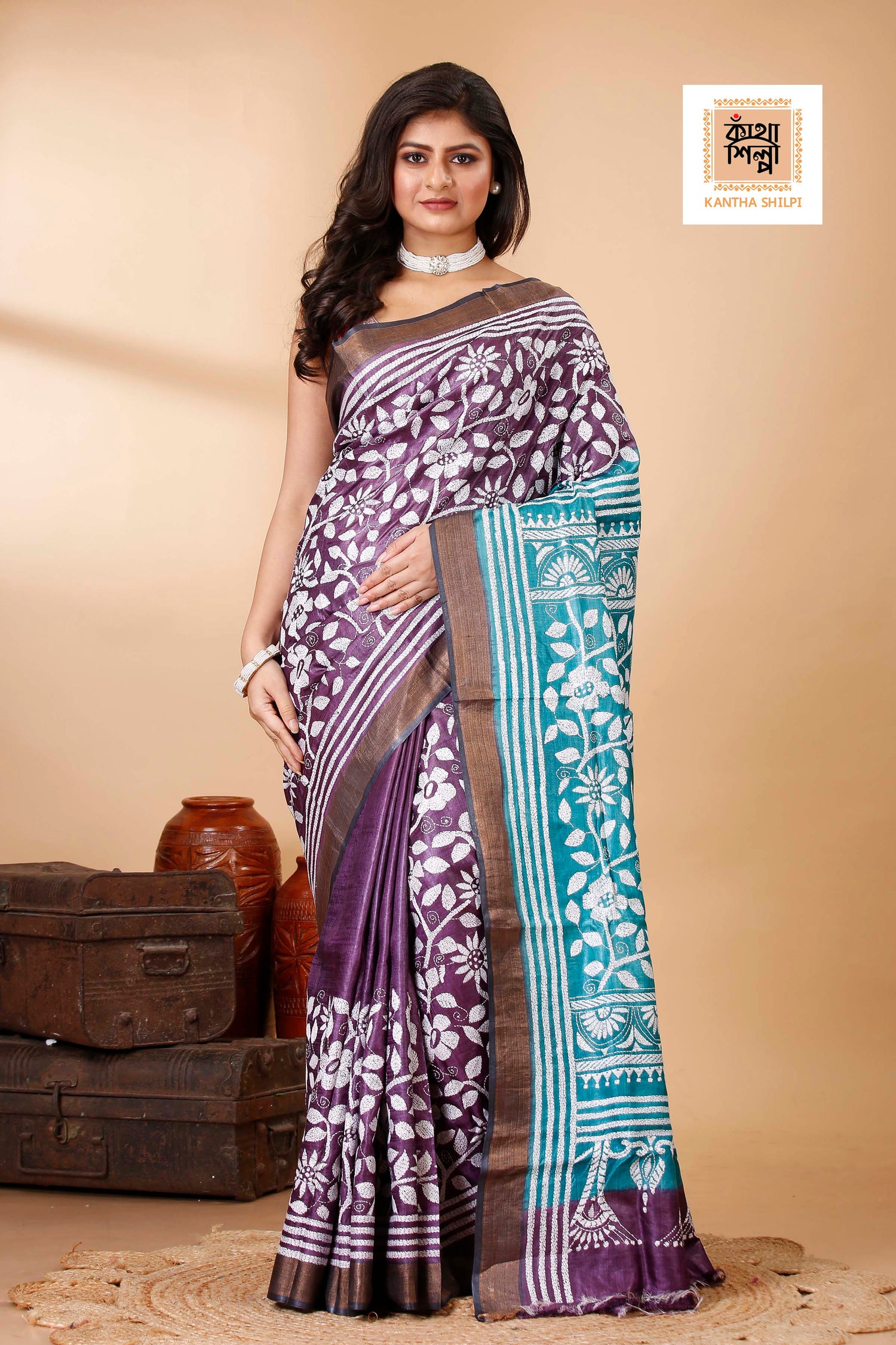 Gujarati Stitch Saree