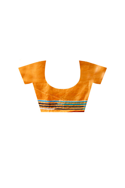 Bangalore Silk Multicolor Thread Work Kantha Stitch Saree