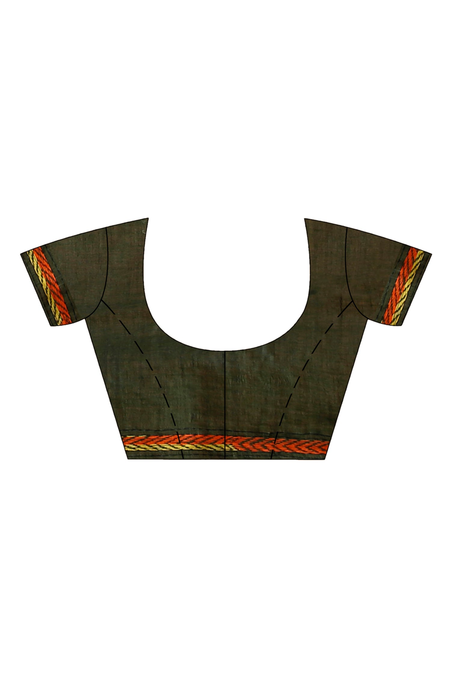 Dark Green Color Pure Cotton with Multicolor Thread Work Kantha Stitch Saree