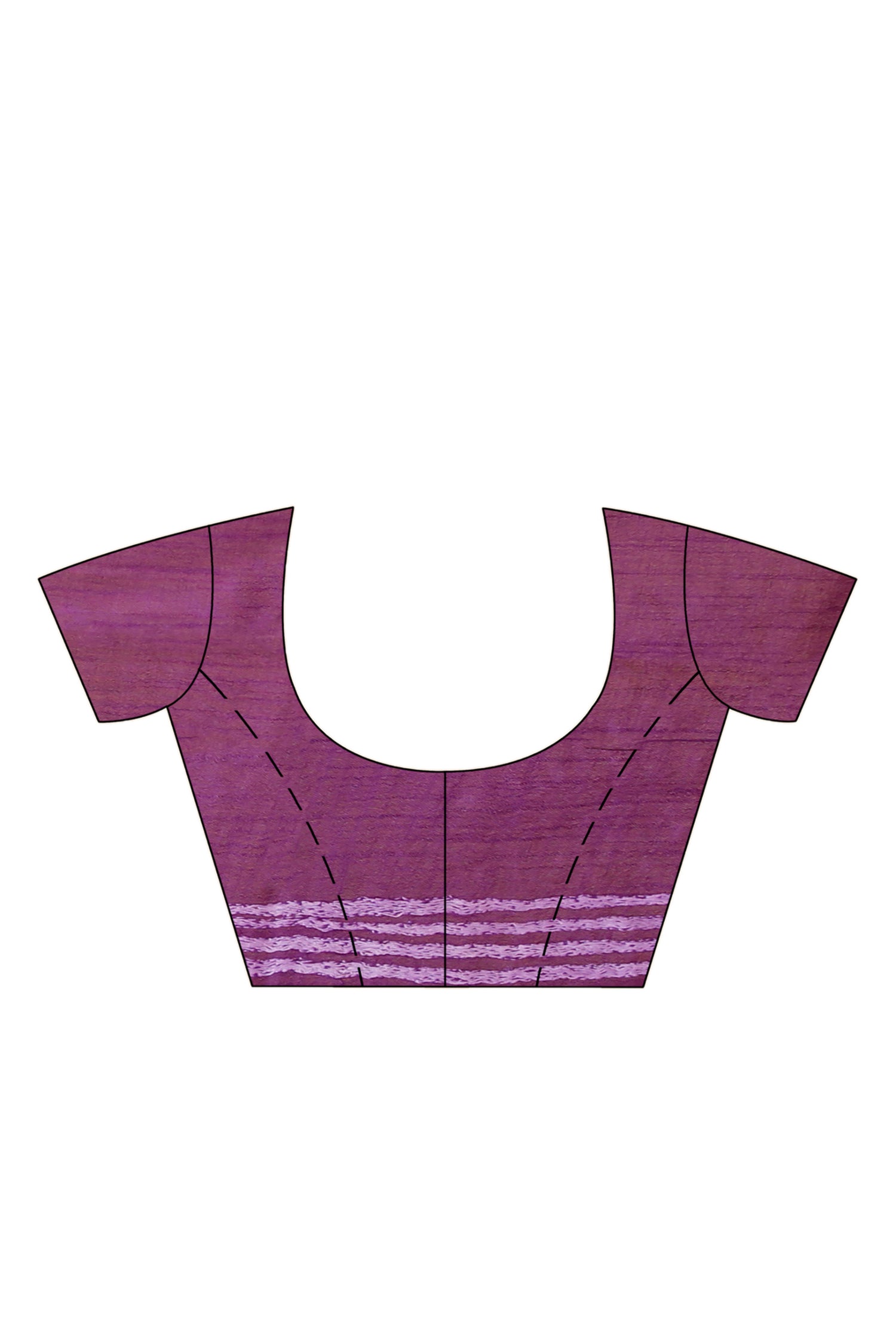 Purple Color Pure Cotton with White Thread Work Kantha Stitch Saree