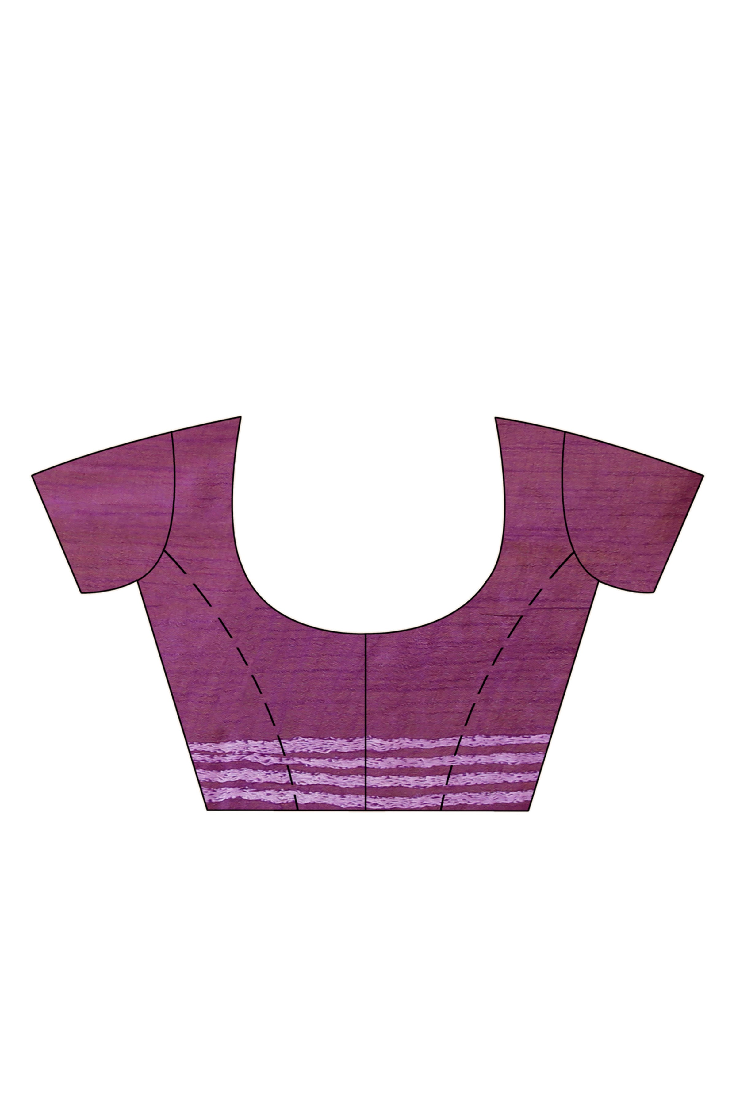 Purple Color Pure Cotton with White Thread Work Kantha Stitch Saree