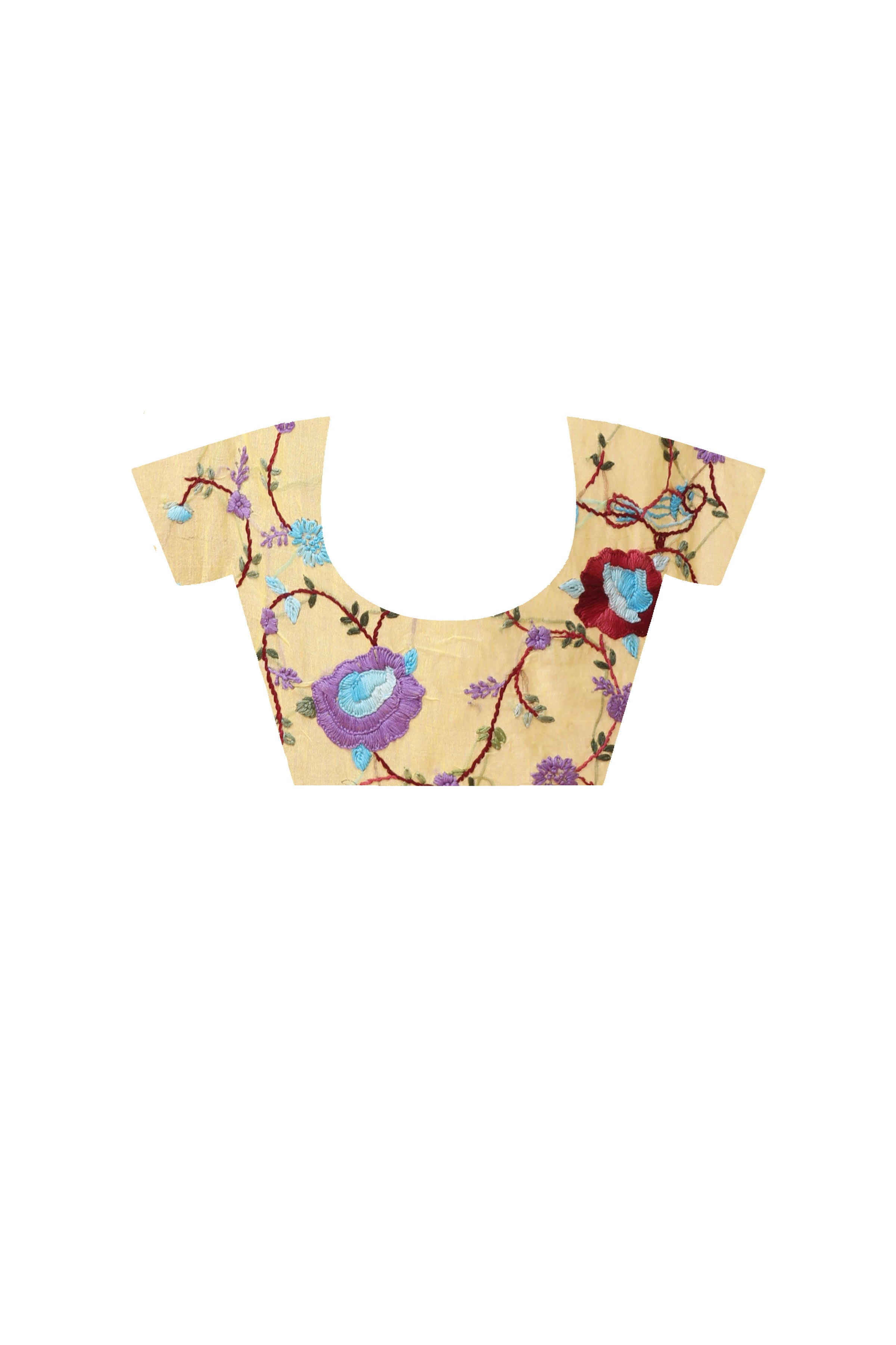 Half Tussar bullion Stitch Saree
