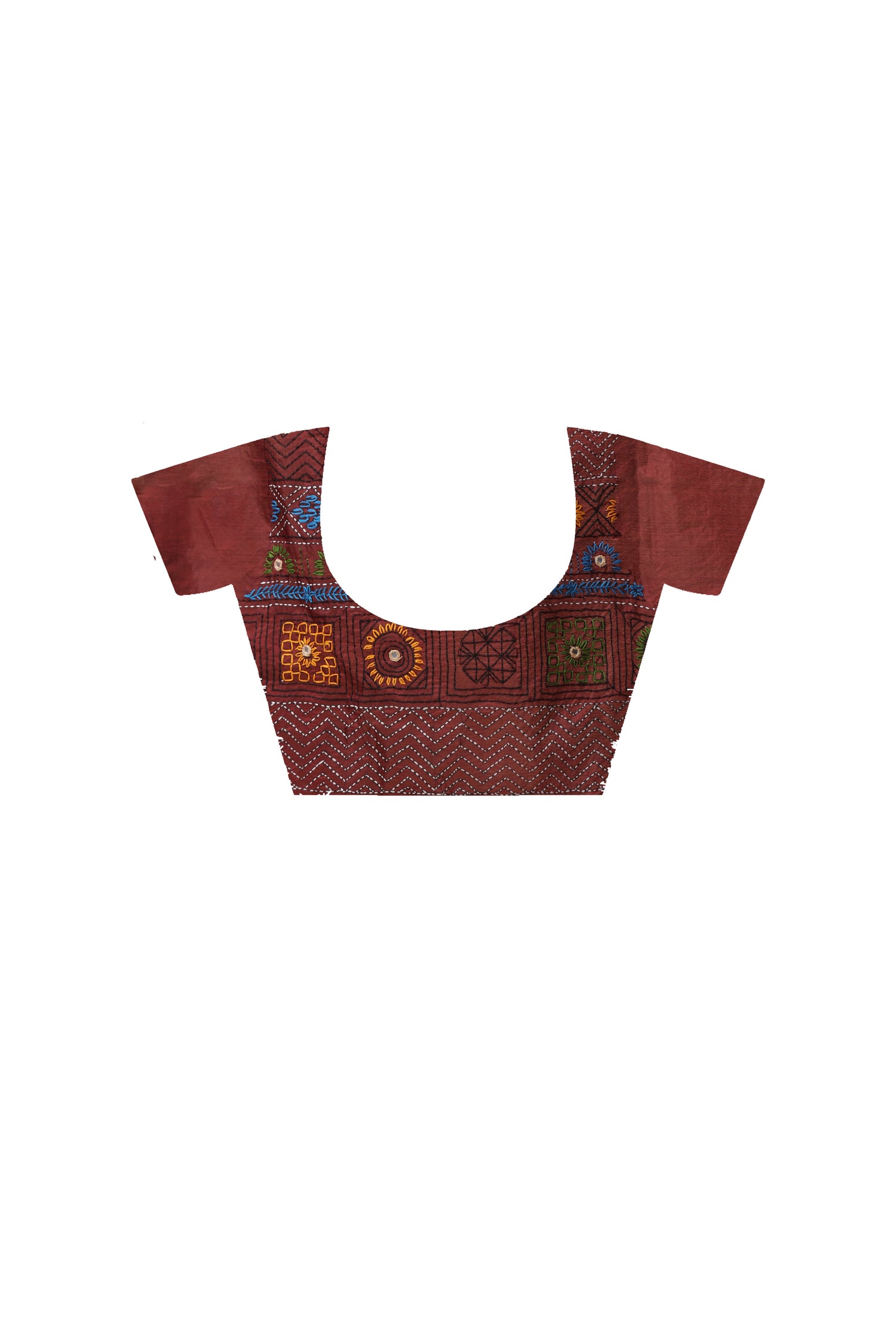 Maroon Color Bangalore Silk Multicolor Thread Work Lambani Stitch Saree