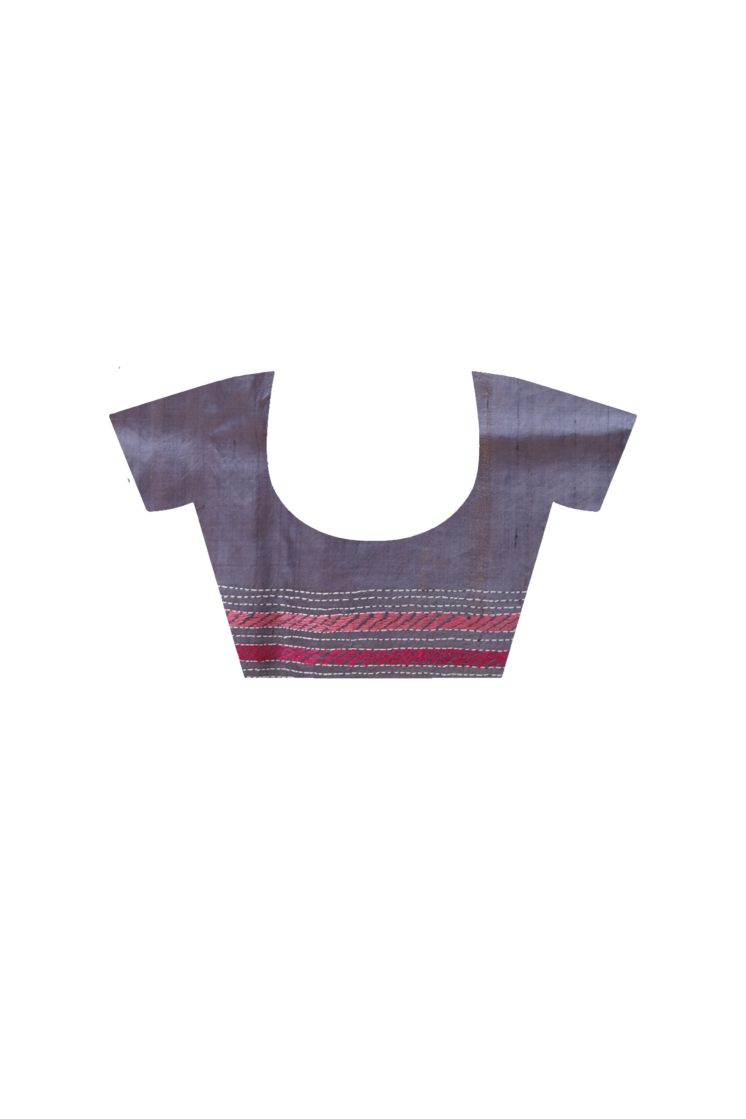 Pure Dye Murshidabad Silk with Multicolor Thread Work Kantha Stitch Saree