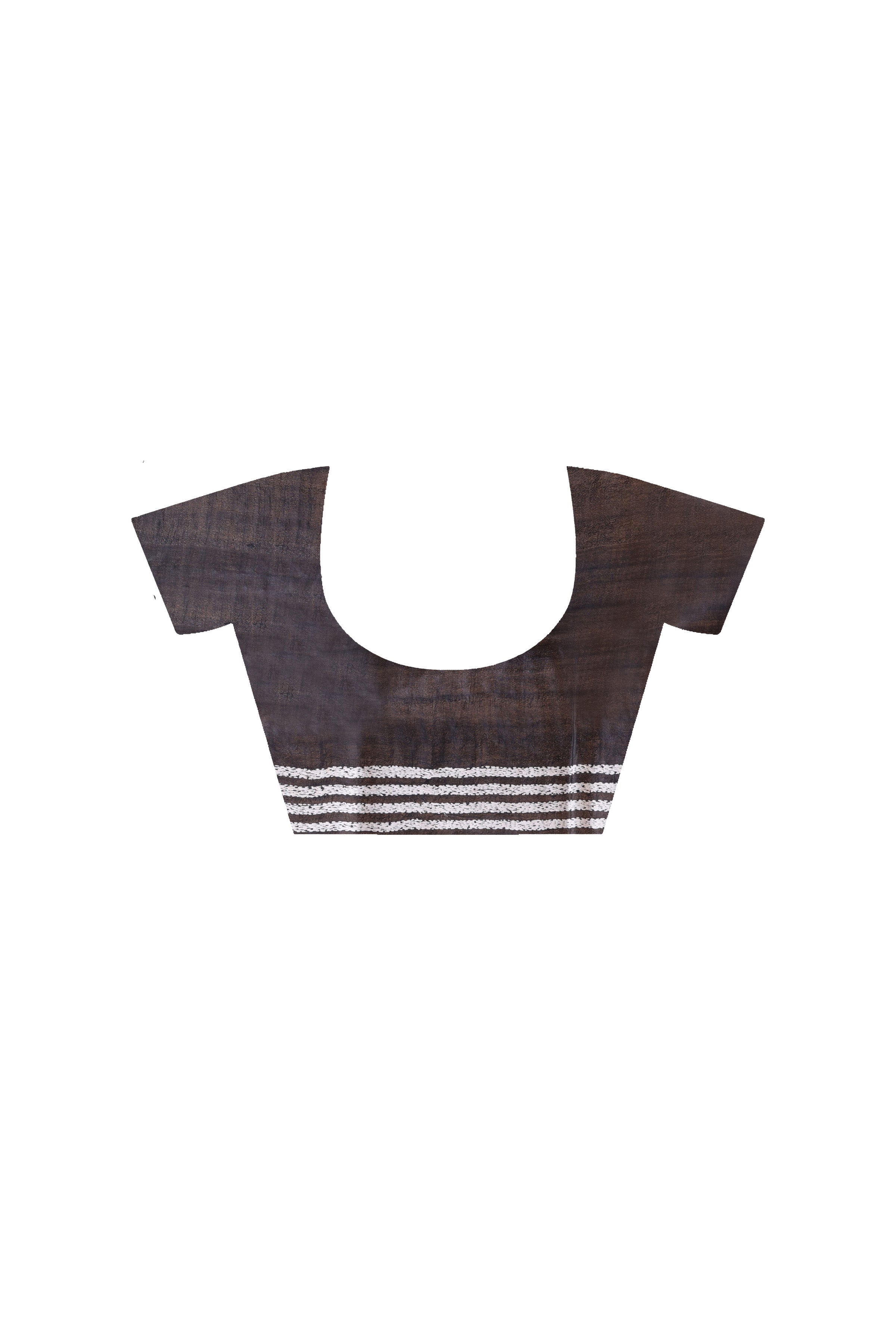 Pure Dye Gachi Tussar White Color Thread Work Kantha Stitch Saree