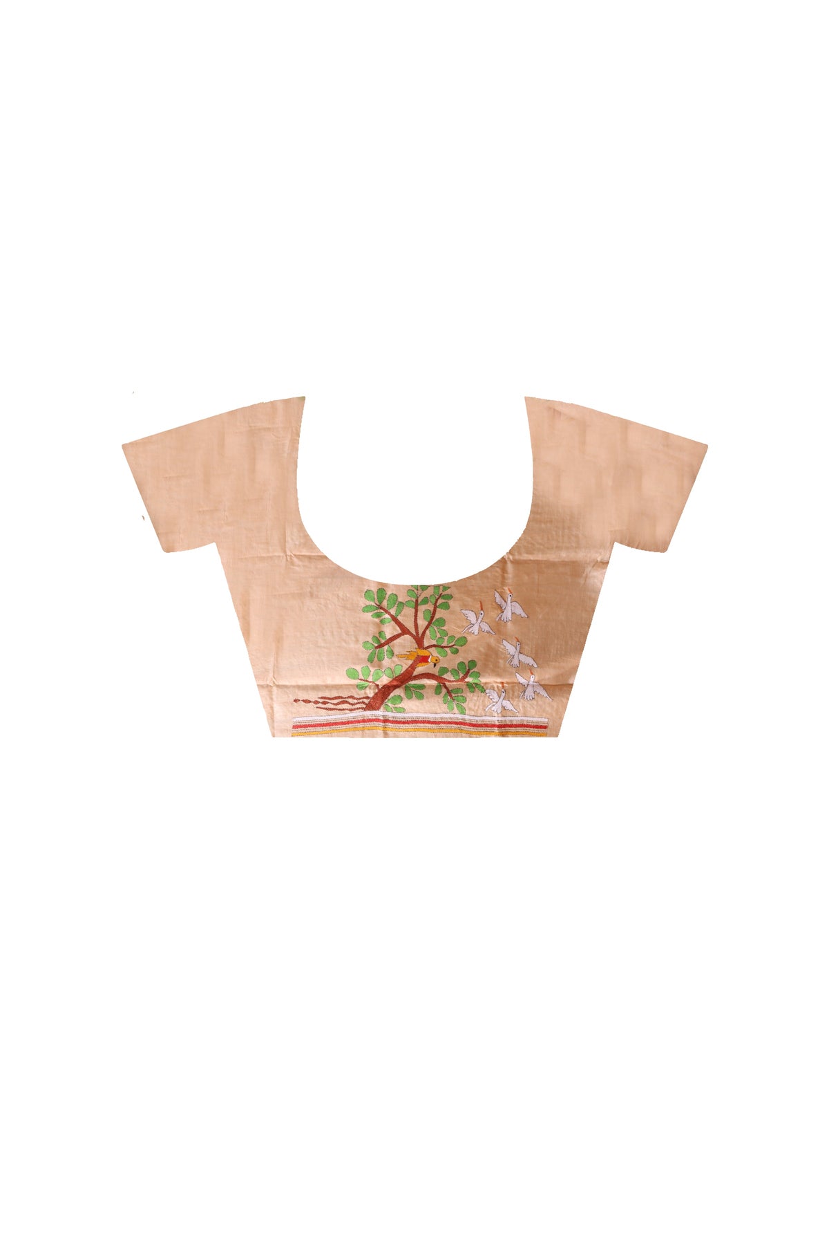 Dye Pure Gachi Tussar Kantha Stitch Saree SN2631704