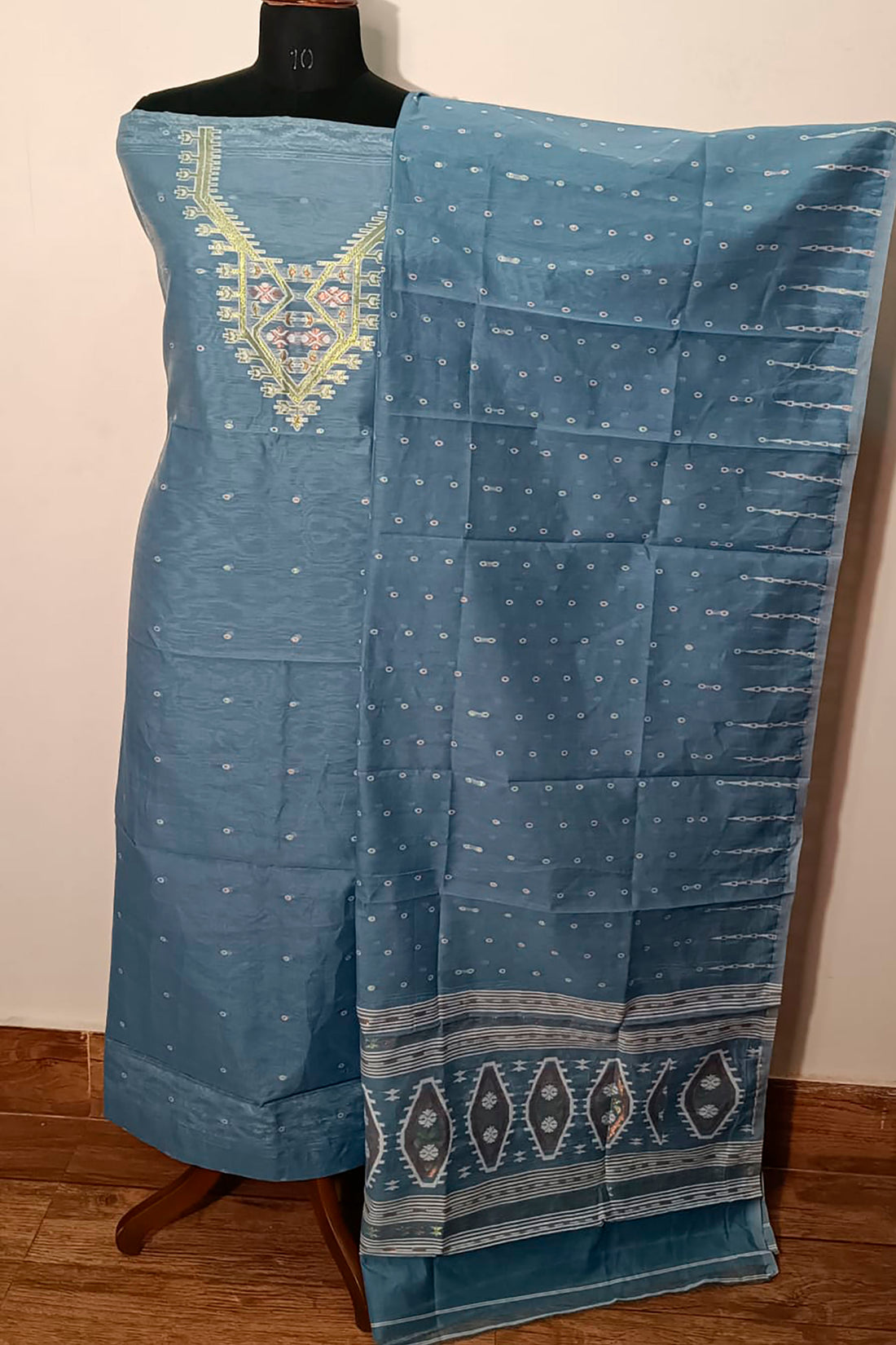 Resham by Muga Jamdani Kurti Suit Piece (Kurti Piece &amp; Dupatta)