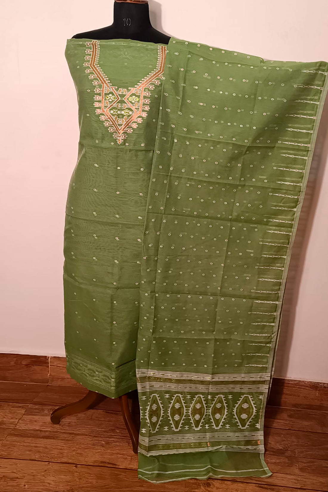 Resham by Muga Jamdani Kurti Suit Piece (Kurti Piece &amp; Dupatta)