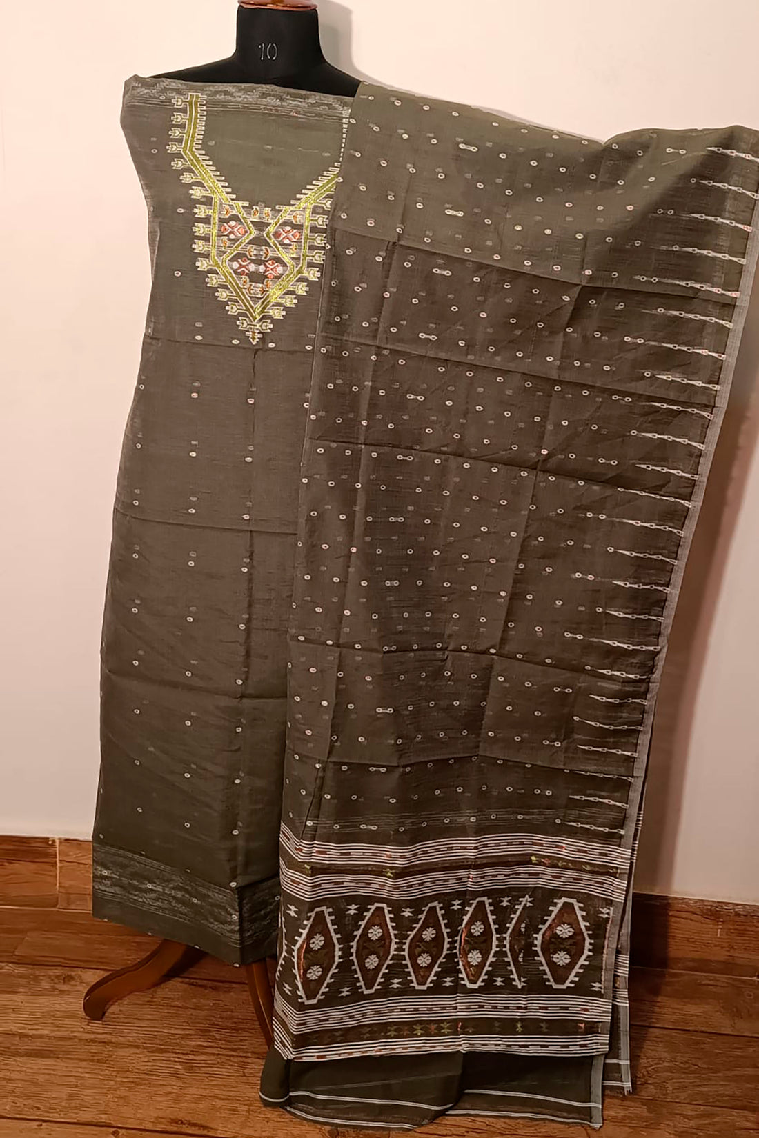 Resham by Muga Jamdani Kurti Suit Piece (Kurti Piece &amp; Dupatta)