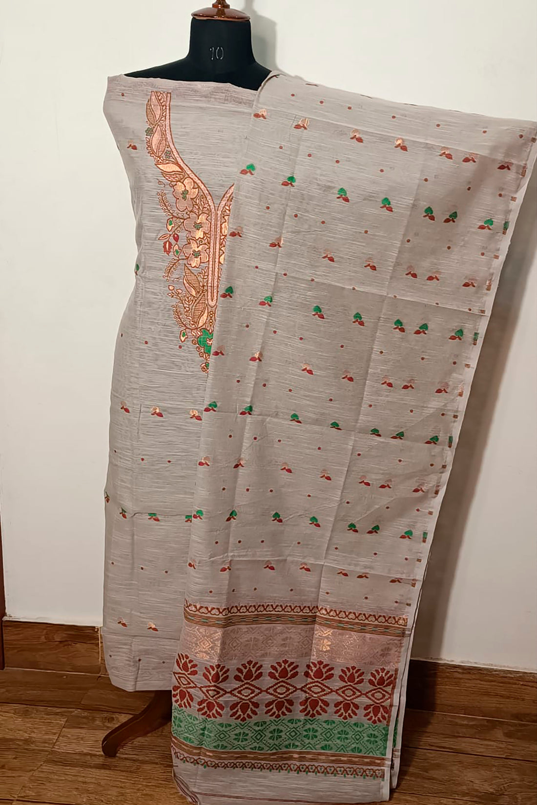 Resham by Muga Jamdani Kurti Suit Piece (Kurti Piece &amp; Dupatta)