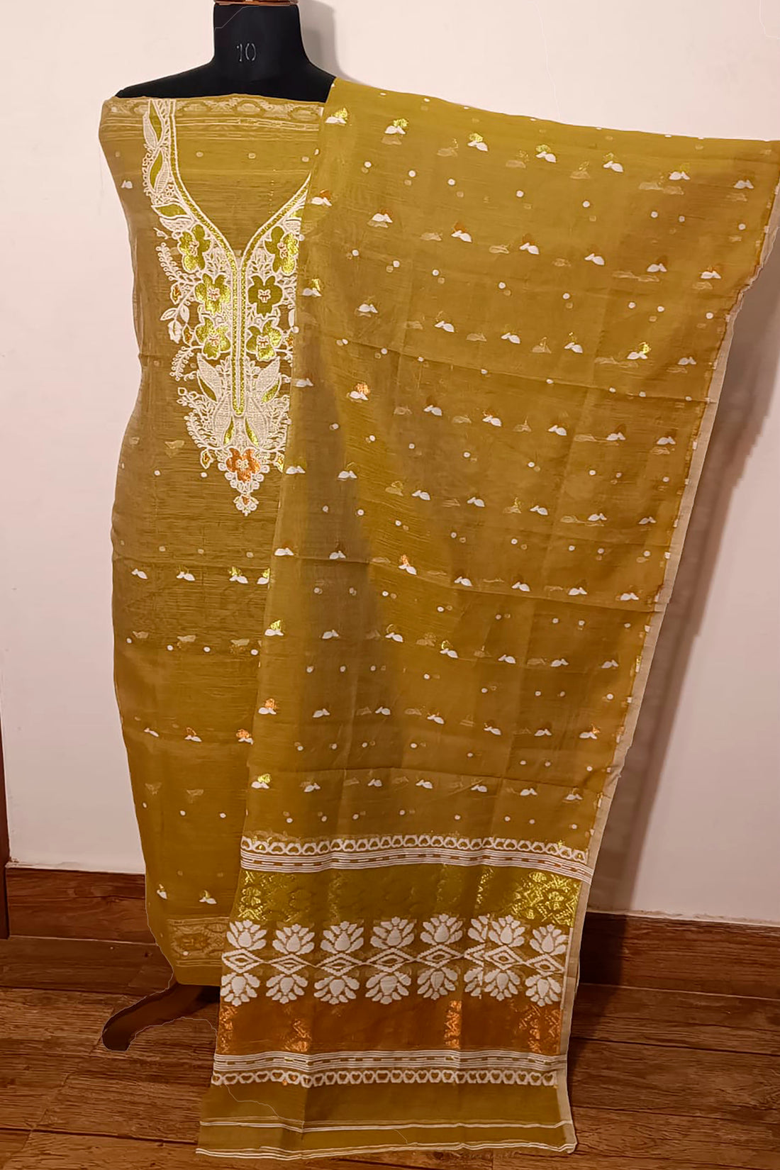 Resham by Muga Jamdani Kurti Suit Piece (Kurti Piece &amp; Dupatta)